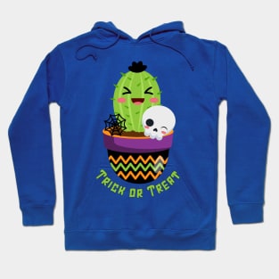 Trick or Treat Cactus With Skull Hoodie